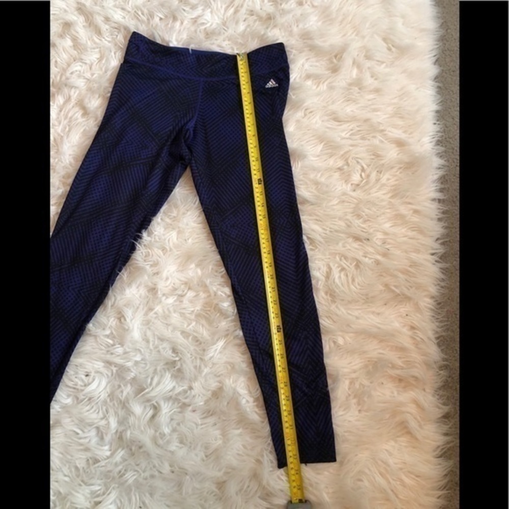 Adidas blue and black pattern leggings sz medium - Picture 8 of 8